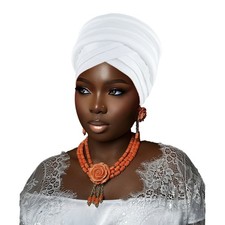 Headtie African Headwear Women Turban Nigerian Headwrap Multi-Layer Wedding Prom