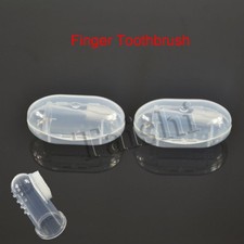2X Pet Toothbrush  Massager Finger Plaque Cleaning Tooth/Gum Brush Silicone New