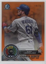 2018 Bowman Scouts' Top 100 Orange Refractor 14/25 Alex Verdugo #BTP-28 2h5