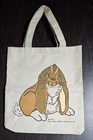 Vintage 1977 Leo the Lop bunny rabbit white and brown tote bag Price/Stern/Sloan — photo 1