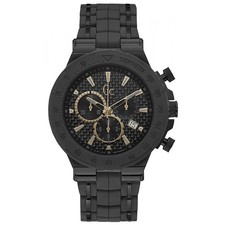GC Black Stainless Steel Dress Watch with Chronograph - 10ATM Water Resistant