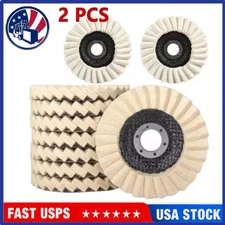 Metal Wood Angle Grinder Wool Polishing Wheel Buffing Pads Flap Disc 2 Pack