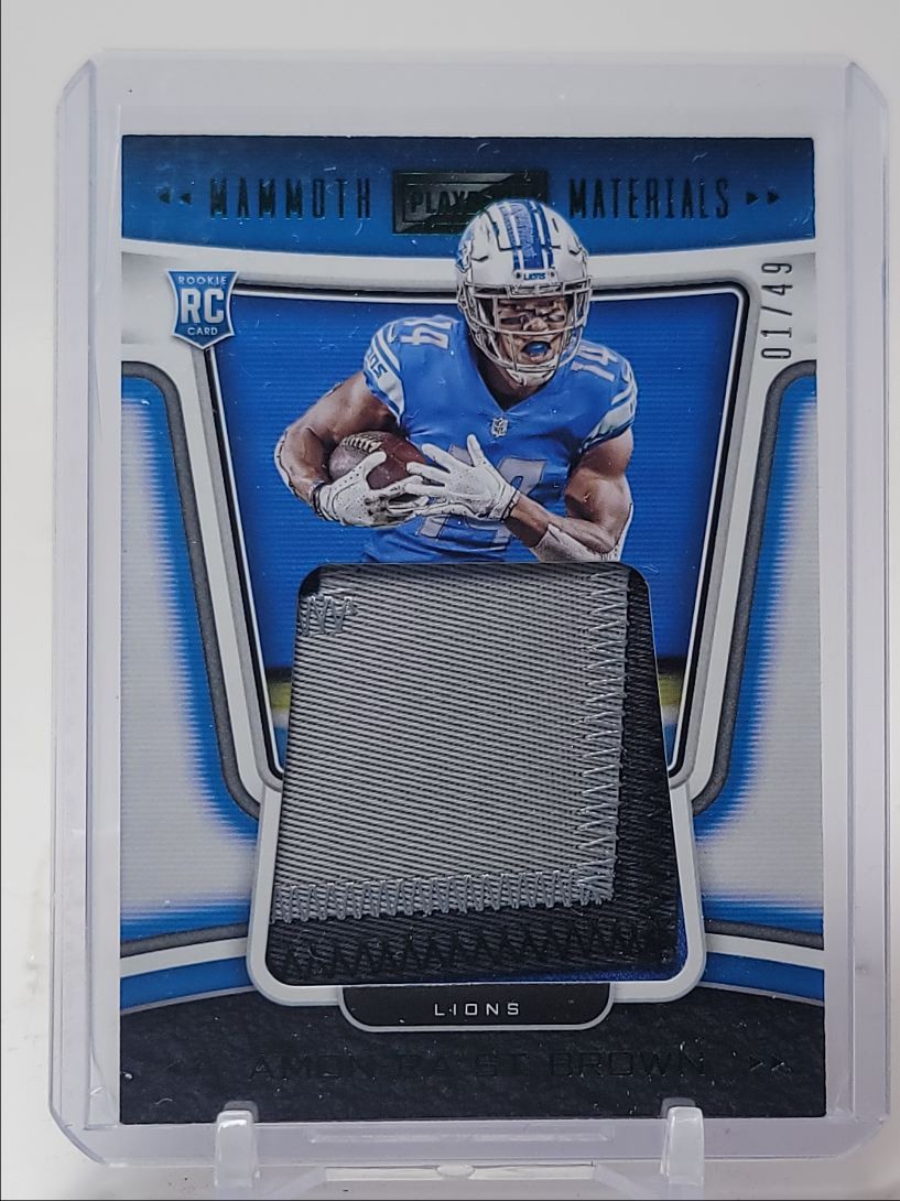 Amon-Ra St. Brown Panini Playbook Mammoth Materials #ASB Green