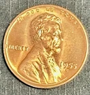 1955-S Red BU 🇺🇸 Lincoln Wheat Cent W/DDO AND  repunched mint mark.
