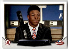 2014 Bowman Draft #DN-MH Monte Harrison Draft Night Milwaukee Brewers Baseball