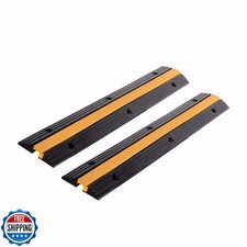 F COME 2 Pack Rubber Cable Ramp Hose Cable Protector Ramp 1 Channel 11000Lbs