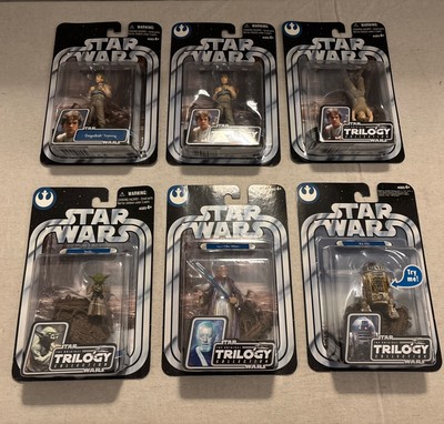 Lot of 6 Star Wars Dagobah Training, Empire Strikes Back; Yoda, Obi-Wan, R2-D2