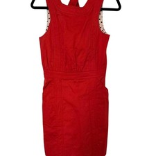 Marc By Marc Jacobs Red Criss Cross Dress Sz 4 Old Money Preppy Classic