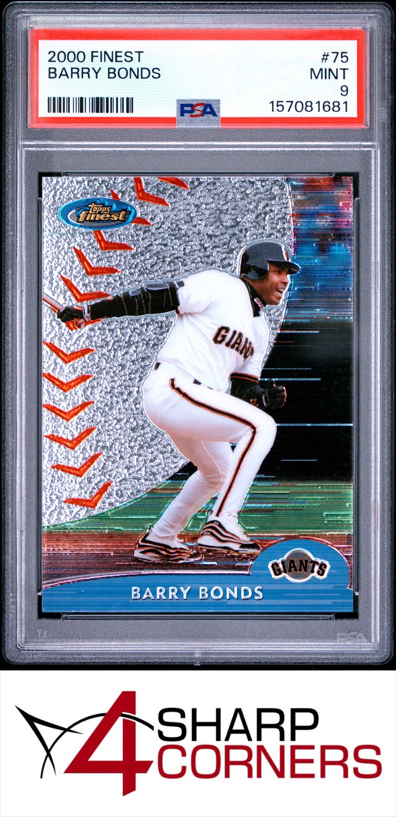2000 FINEST #75 BARRY BONDS GIANTS PSA 9