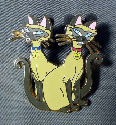 DISNEY Siamese Cats Pin Si & Am Lady and the Tramp Movie 2007 Villains