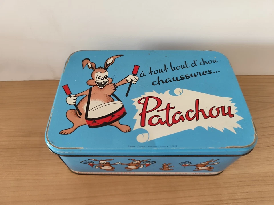 Boîte Publicitaire - Patachou - Tôle lithographiée - Lapin - Photo 3/4