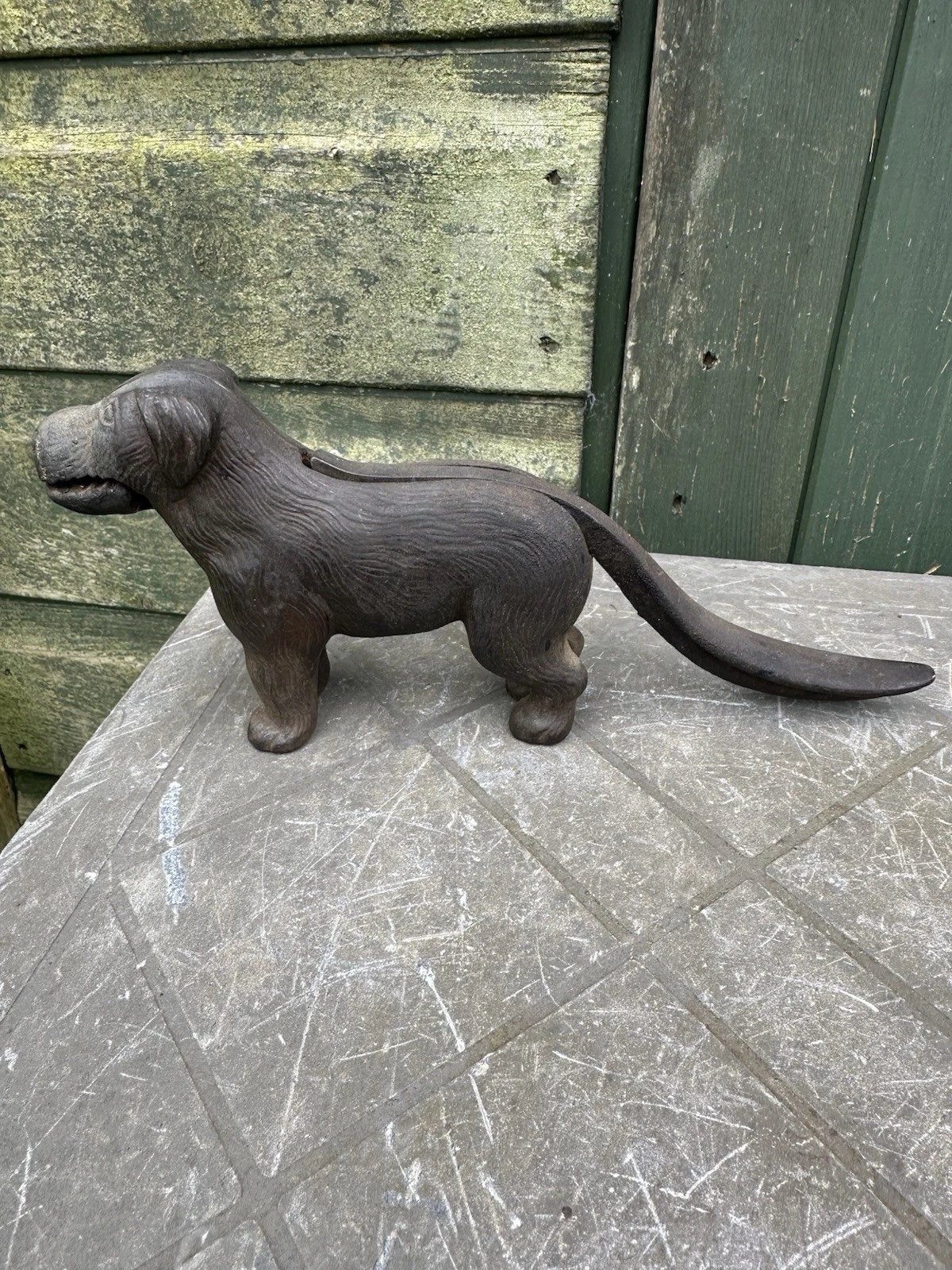 Antique Cast Iron Dog Nutcracker Victorian Edwardian Style Kitchen Tool Vintage