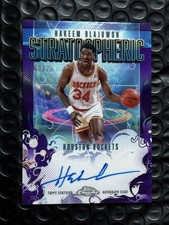 2025-26 Topps Chrome Hakeem Olajuwon Stratospheric Purple Refractor Auto #/75