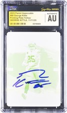 George Kittle 49ers Signed 2023 Panini Impeccable Yellow Plate #66 #1/1 CGC Card