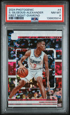 2024 Photogenic Shai Gilgeous-Alexander SSP First Night Diamond /75 PSA 8 #4 OKC