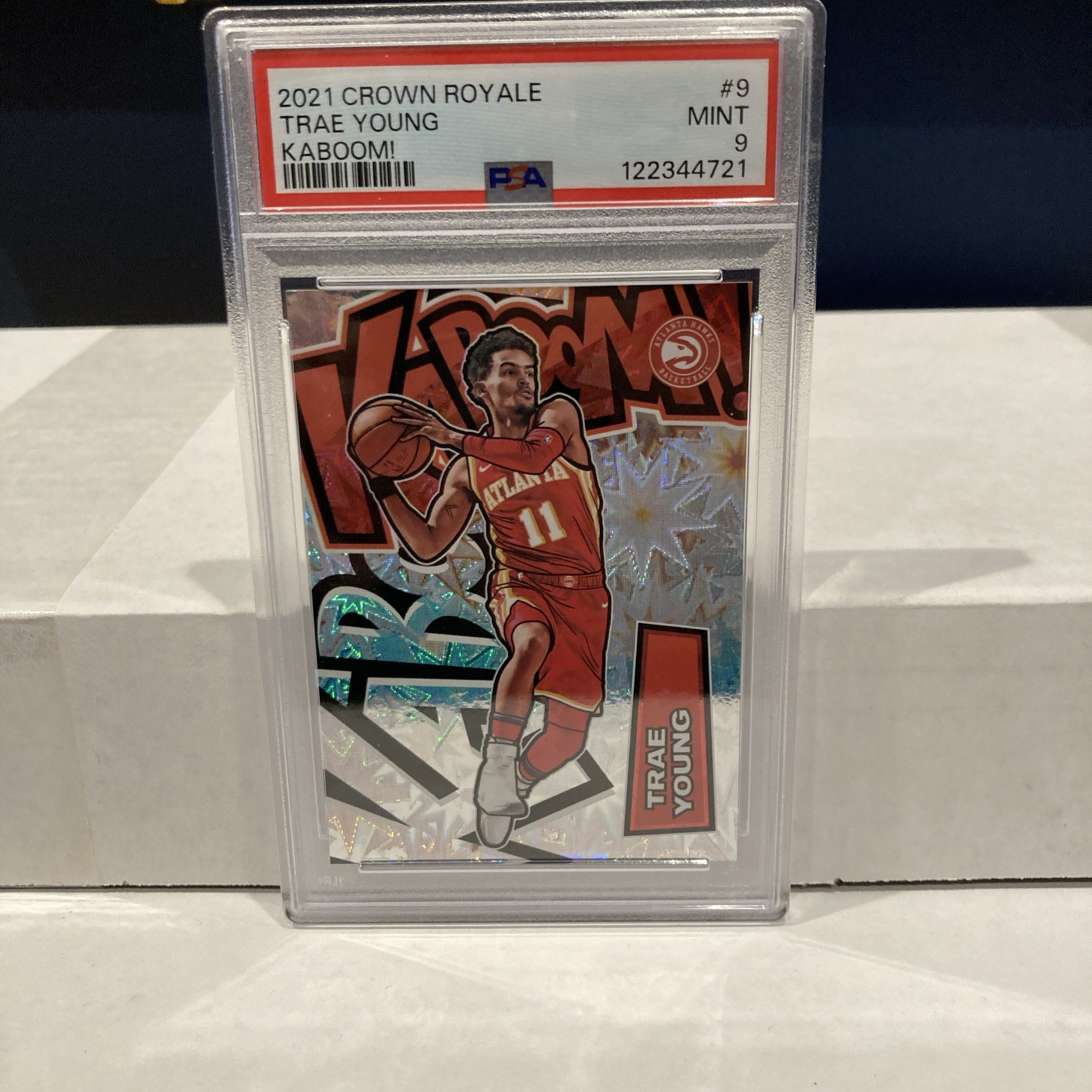2021-22 Panini Crown Royale - Kaboom! Trae Young #9