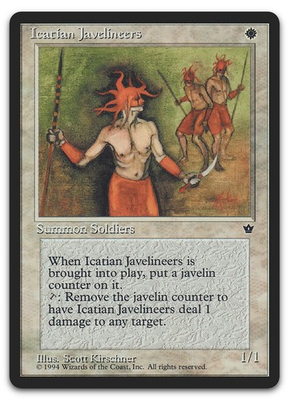 #ad #ad Icatian Javelineers Kirschner NM Fallen Empires FEM Magic MTG $2.49