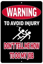 Rogue River Tactical Funny Work Office Metal Tin Sign Wall Decor Bar Warning ...