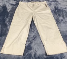 Ava & Viv Women's Jeans High Rise Stretch White Size 18