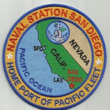 US NAVY PATCH,  NAVAL STATION SAN DIEGO, CALIFORNIA                  Y