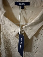 ASOS Edition Curve Eyelet Twist Front Puff Sleeve Floral Midi Dress Size 18