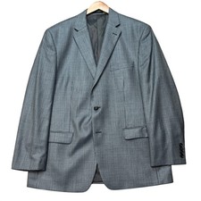 Lauren Ralph Lauren Silk Wool Houndstooth Blazer Mens 44R Blue Gray Suit Coat