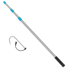 Telescopic Fishing Gaff with Stainless Sea Fishing Spear Hook Tackle, 3.7-8.5...