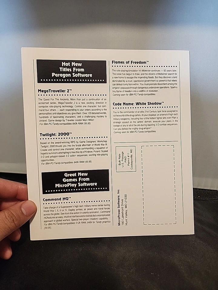 F-117A Nighthawk Stealth Fighter 2.0 Pamphlet Only  PC  (Microprose, 1991)  - Image 3 of 3