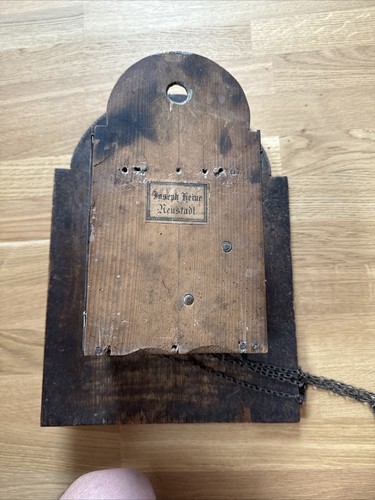 Frühe Kuckucksuhr Holzplatinwerk Schwarzwalduhr Schilderuhr Antik Wanduhr Uhr - Bild 11 von 15