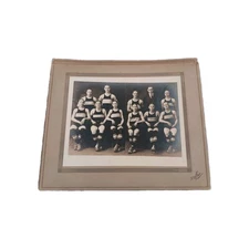 1940s High School Basketball Team Group Portrait In Uniforms Vintage Photo Plain