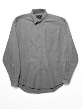 Vintage Amherst and Brooks Herringbone Shirt Mens Large Flecked Cotton USA Made