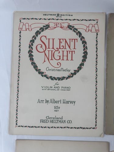 Antike Violine Noten Konvolut - Stille Nacht, O Sole Mio, Yankee Doodle 1920er - Bild 3 von 8