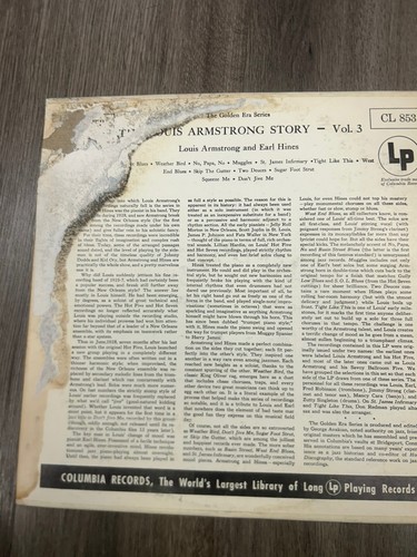 LOUIS ARMSTRONG AND EARL HINES VINYL LP COLUMBIA RECORD VG - Picture 2 of 2