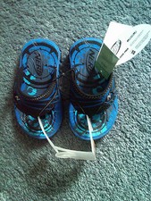 NWT LITTLE BOYS NERF SANDALS FLIP FLOPS DARK BLUE SIZE 7
