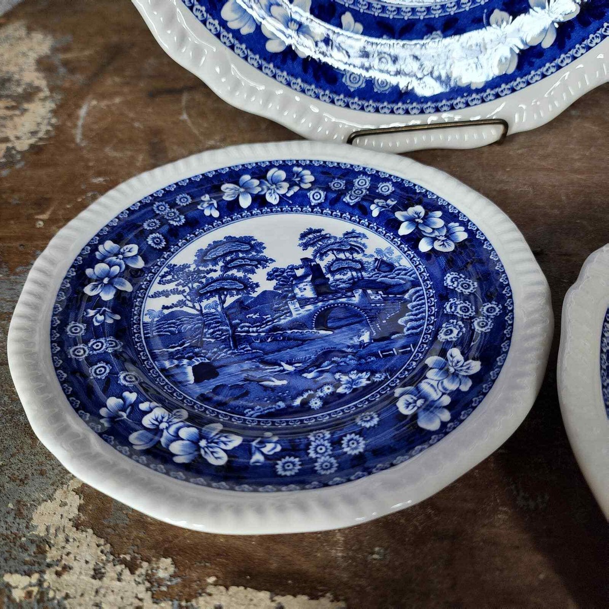 SPODE Tower Blue 5pc place setting plate bread salad cup saucer