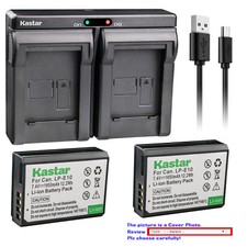 Kastar Battery Dual Charger for Canon LP-E10 LC-E10 Canon EOS Rebel T3 Camera