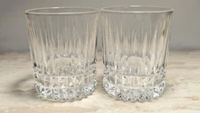 Set Of 2 New NOS MCM Crystal Heritage Double Old Fashion Glasses Bar Elegant 