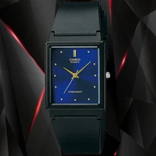 Casio MQ38-2A Mens Blue Dial Casual Watch Classic Resin Band New 