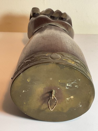 Puño Figa Brasileño De Colección 11" Madera con Uñas y Bandas de Latón-Pulsera - Imagen 3 de 14