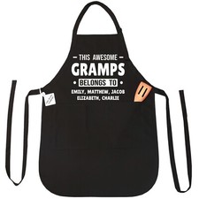Gramps Funny BBQ Apron Grandpa Cooking Kitchen Fathers Day Gift