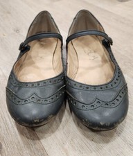 Papanatas Green Leather Wingtip Girls Dress Shoe Size 38 Originally 140