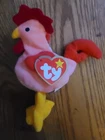 Vtg 1993 Ty Teenie Beanie Baby Strut the Rooster McDonald's Toy