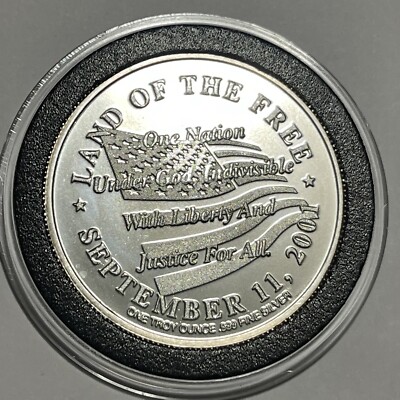 New York Police 9/11 Collector Coin 1 Troy Oz .999 Fine Silver 999