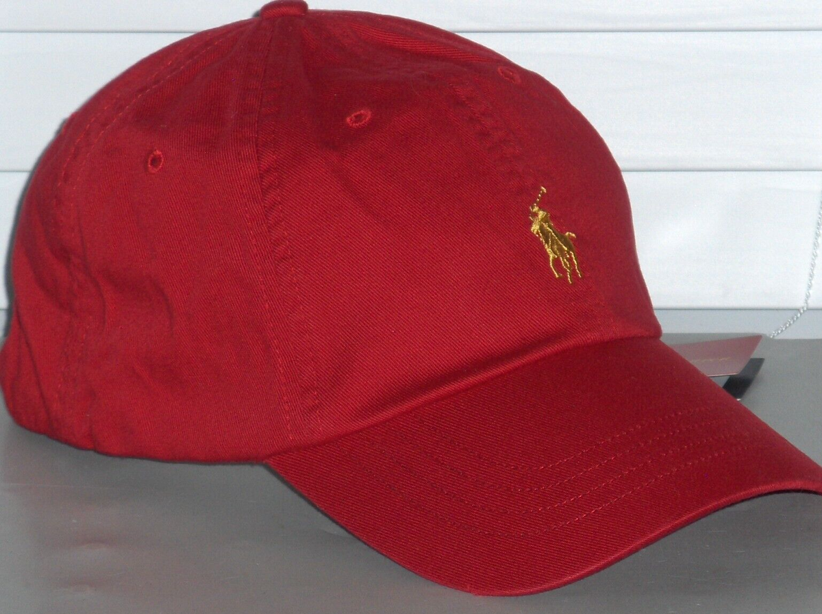 POLO RALPH LAUREN Men's Gold Pony Chino Baseball Cap Hat