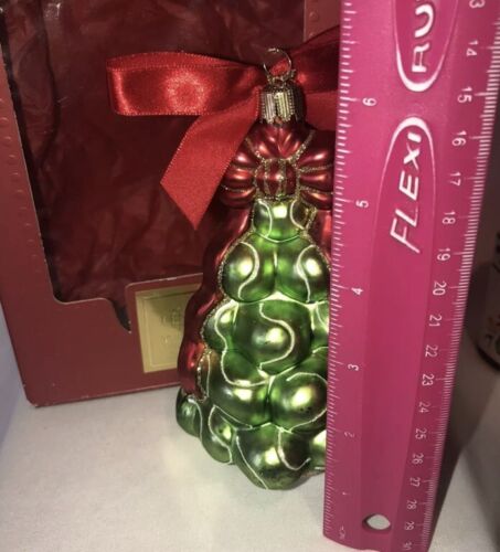 LENOX Yuletide Treasures Christmas Ornament Tree In Box Glass 6”