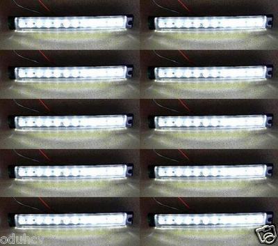6X 10'' LED Jumbo Nebbia Faro Bianco Ambra Per Scania DAF Man Volvo Camion E9 EB - Foto 3