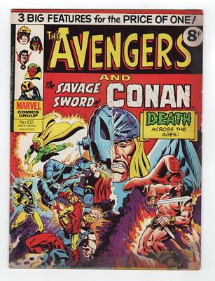 1973 MARVEL CONAN THE BARBARIAN #23 & AVENGERS #68 1ST APP RED SONJA RARE KEY UK