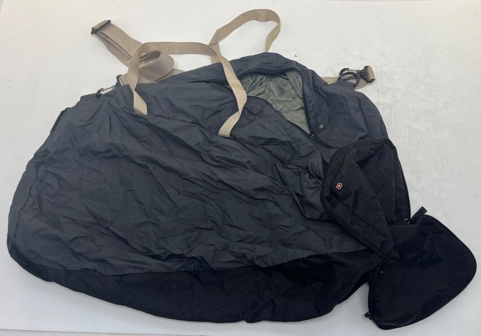 NUEVO Bolso de Lona Embalable Swiss Army Gris con Correas Bronceadas (24 x 9 x 8) Envío GRATIS Foto 2 de 4