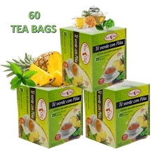 Green Tea with Pineapple Flavor 20 Pack of 3-total 60 bags detox slim