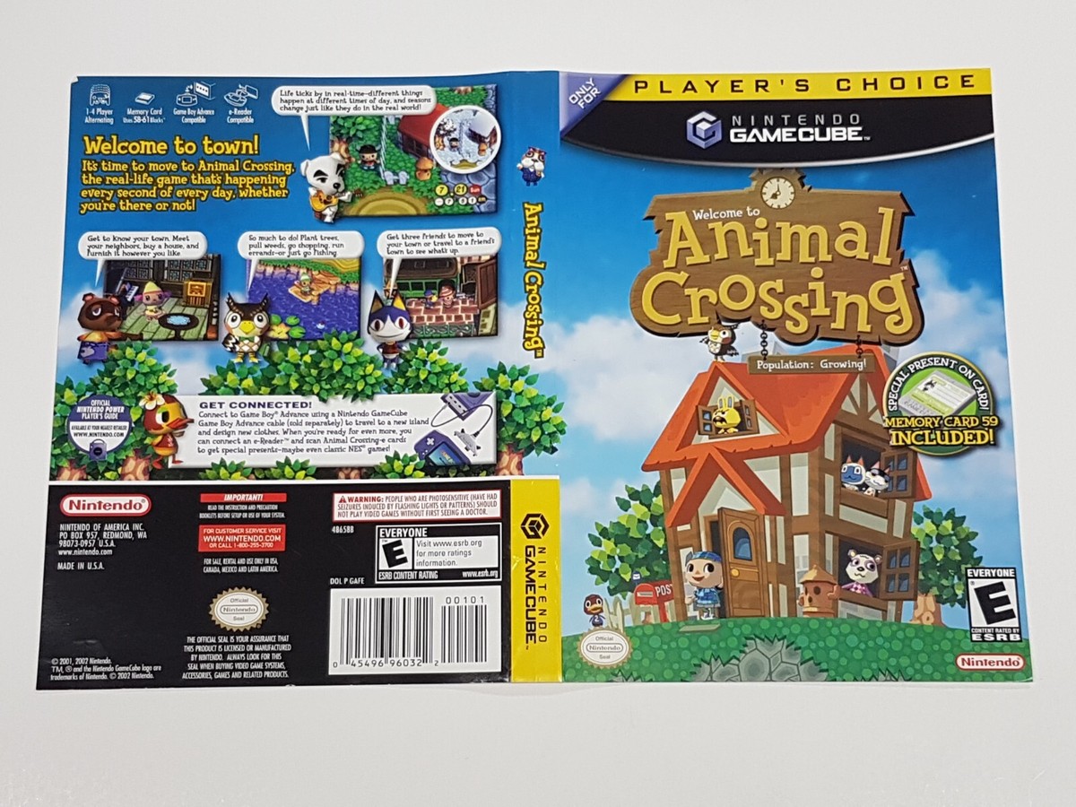 Animal Crossing Authentic Original Nintendo GameCube Cover Art